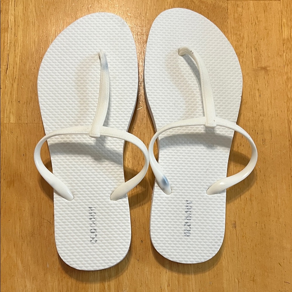 Stylish White Flip-Flops